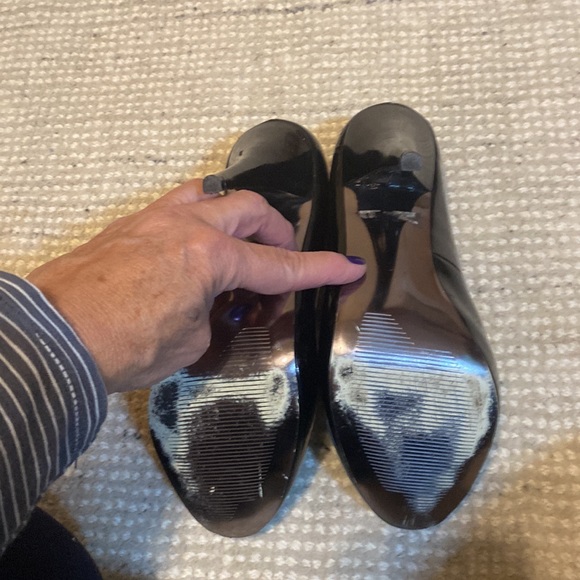 ❤️❤️Steve Madden Trinite leather black heels size 7 great condition! - Picture 6 of 7